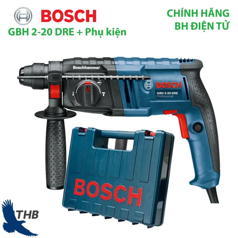 Máy khoan bê tông Máy khoan búa Bosch GBH 2-20 DRE kèm phụ kiện Công suất 600W