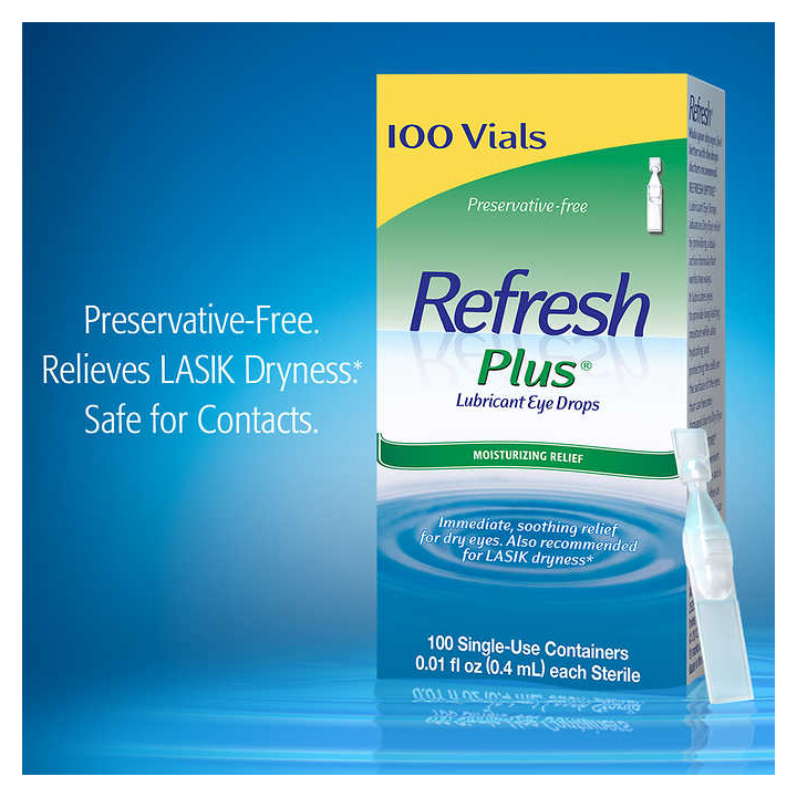 Nước mắt nhân tạo Refresh Plus Lubricant Eye Drops hộp 100 tuýp