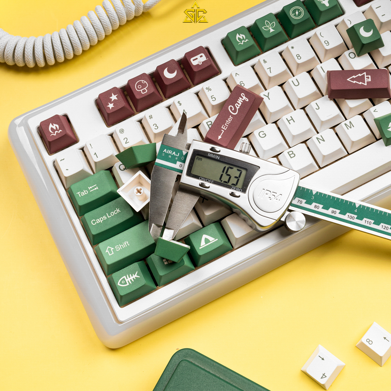Keycap GMK CAMPING R1 Clone 144 nút bàn phím cơ Profile Cherry Thick PBT