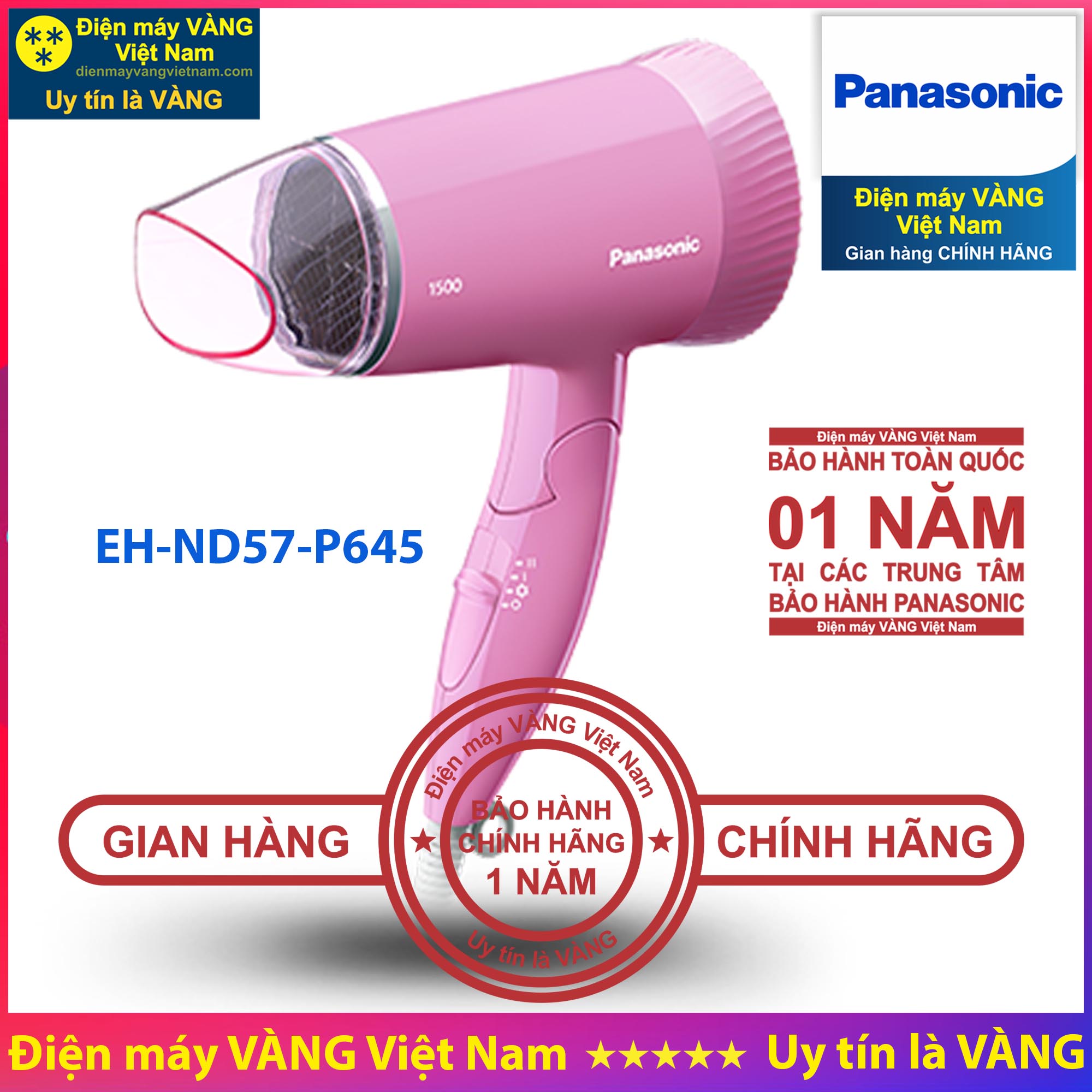 Máy sấy tóc panasonic eh-nd11-a645 eh-nd11-w645 eh-nd13-v645 eh-nd21-p645 eh-nd30-k645 eh-nd30-p645 eh-nd52-v645 eh-nd57-h645 eh-nd57-p645 eh-nd65-k645 eh-nd37 - hàng chính hãng