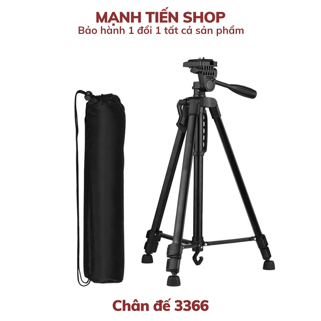 [ Mua 1 tặng 1 món quà ] Chân đế điện thoại và máy ảnh 3366 có remote Bluetooth và túi đựng