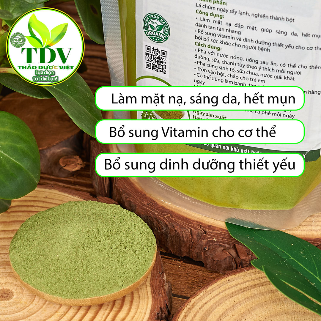 500g Bột chùm ngây làm mặt nạ sáng da