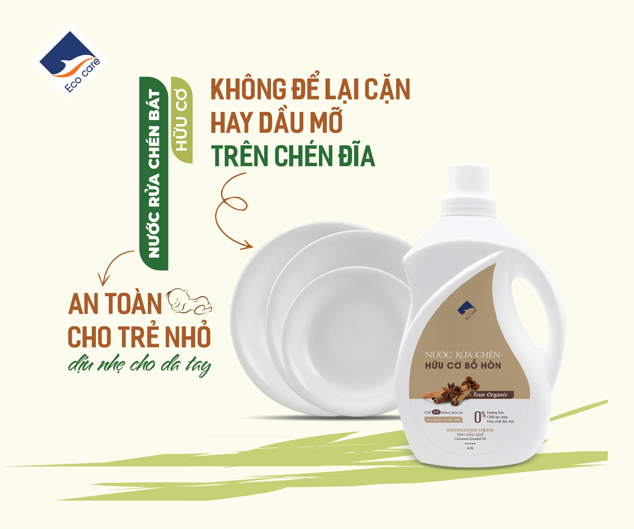 Nước rửa chén hữu cơ bồ hòn Ecocare