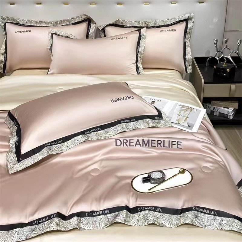 (❤GIÁ CỰC RẺ ) Set Chăn Ga Gối Phi Lụa DREAMERLIVE Mix Màu Ga Cao Cấp 4 Món