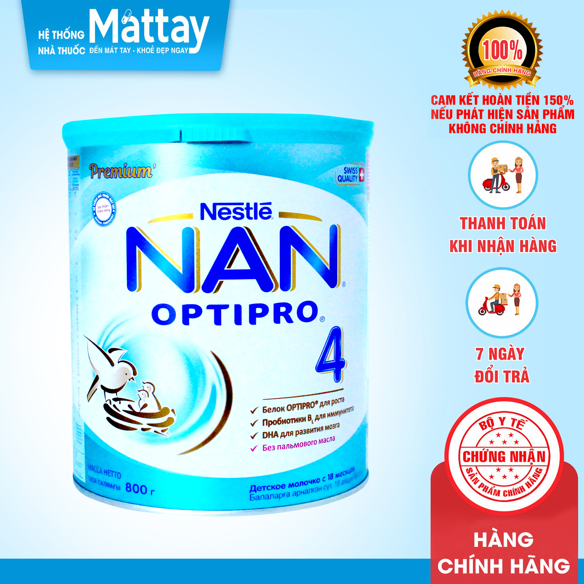 Sữa nan nga số 4 - lon 800gr - nội địa nga