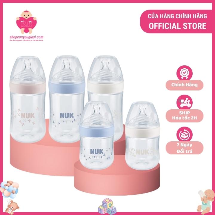 Bình Sữa Nuk Nature Sense 150ml Núm Ti Silicone