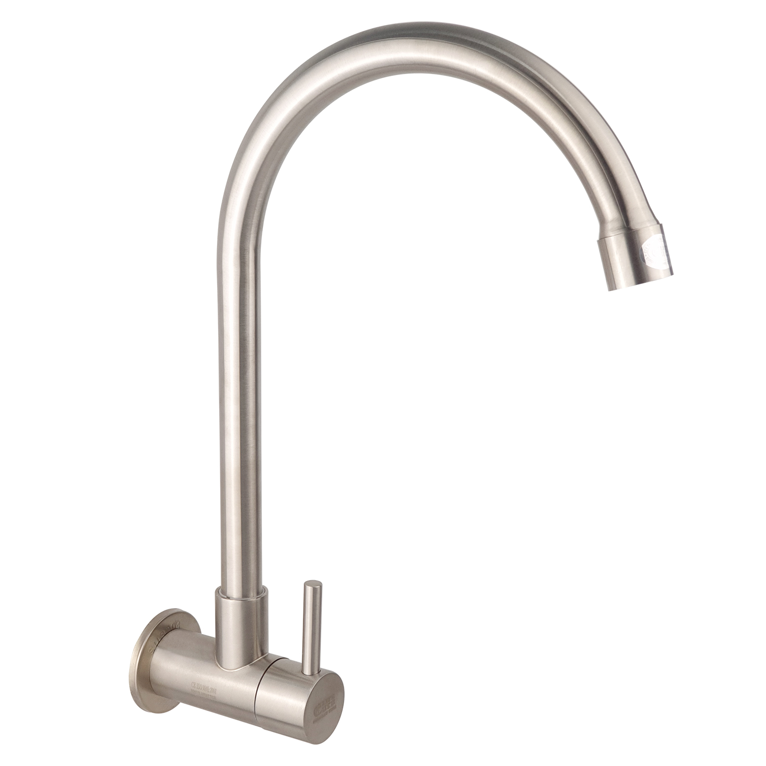 Vòi rửa chén lạnh âm tường Inox SUS 304 Eurolife EL-T024 (Trắng vàng)