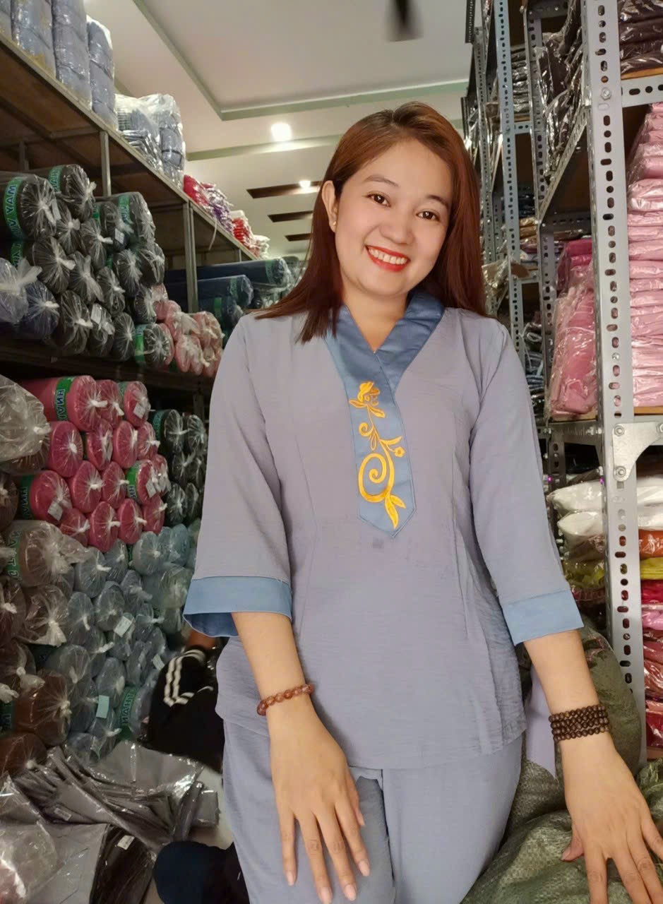 Đồ lam đi chùa - mẫu cà vạt ( vãi đũi )