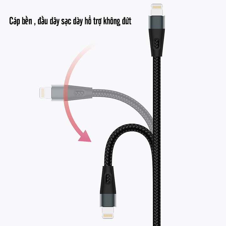 Cáp sạc Lightning ZMI AL 806 Sạc nhanh cho iPhone 2.4A