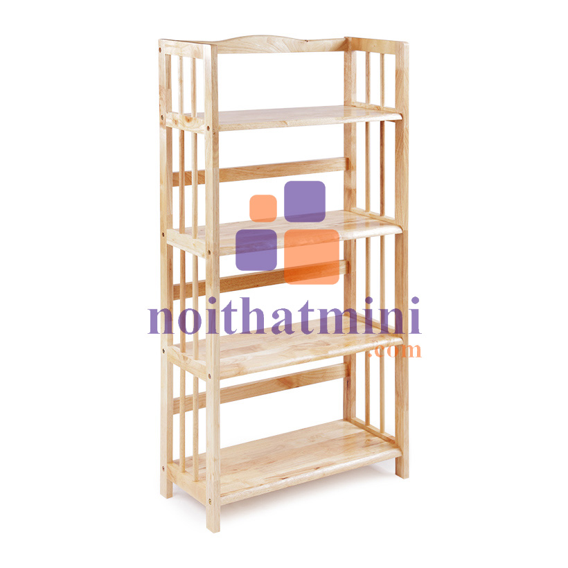 Kệ Sách 4 Tầng Dài 65 cm Gỗ Cao Su