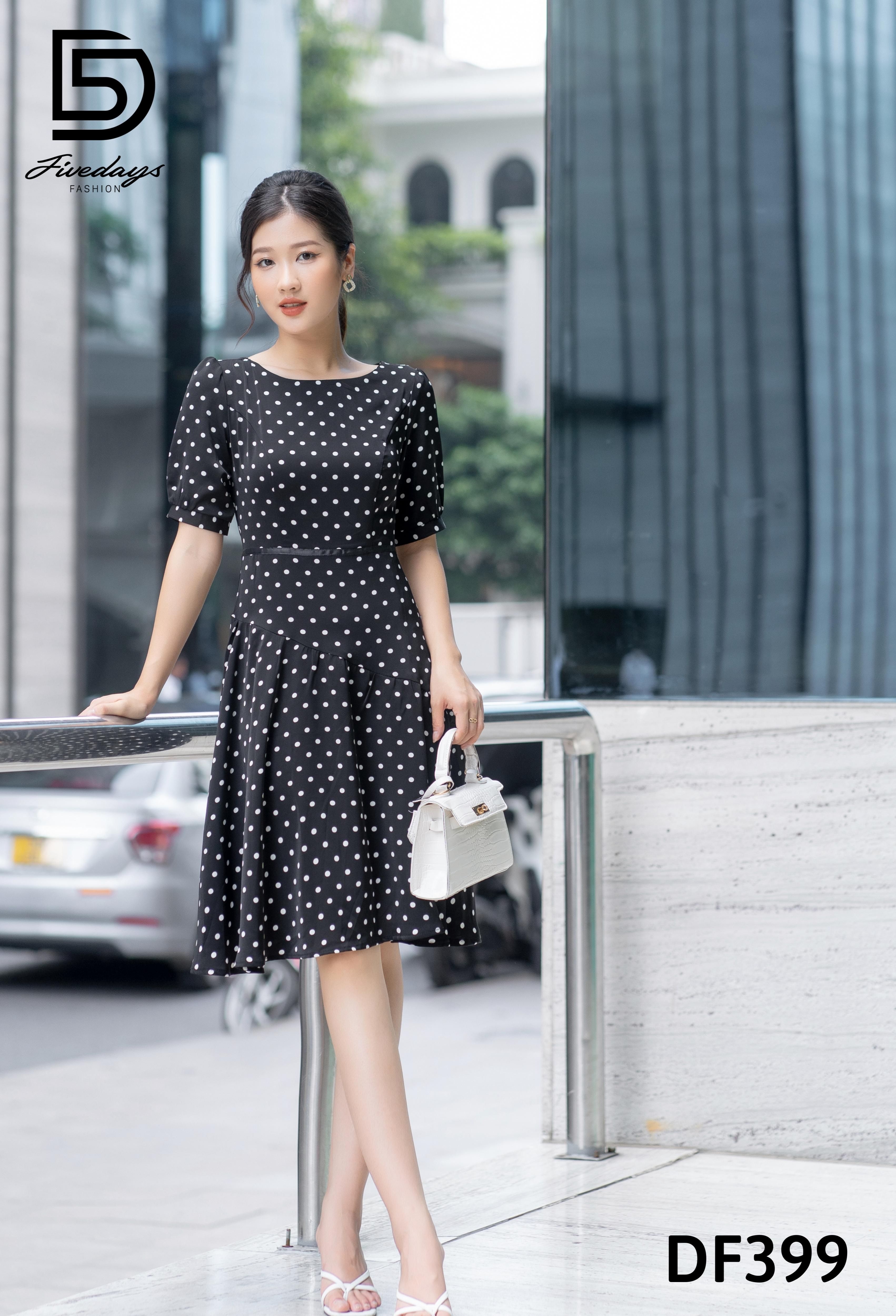 Fivedays - Đầm xoè chấm bi
