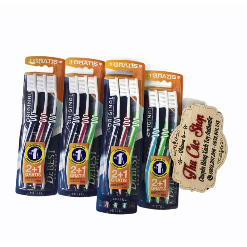 Bàn Chải Đánh Răng Dr.Best vỉ 3cái [HÀNG NỘI ĐỊA ĐỨC]
