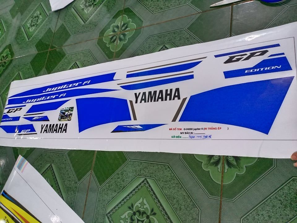 tem rời jupiter fi  xanh gp dán xe trắng