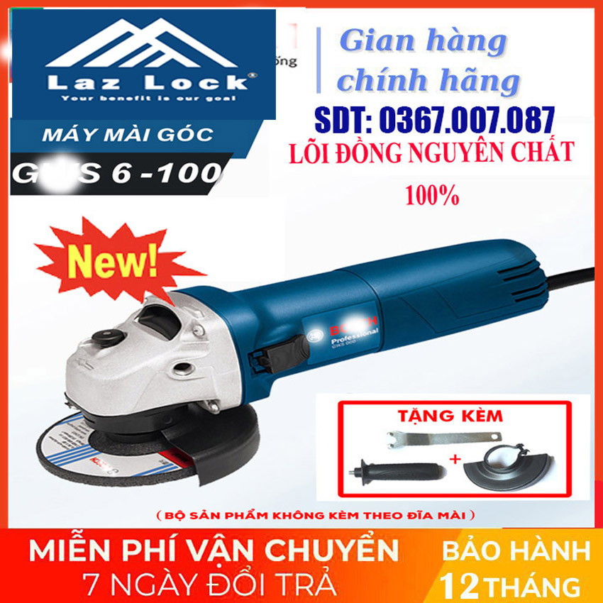 Máy mài góc máy cắt cầm tay gws 6-100 công suất 670w cam kết motor đồng 100% - máy mài máy cắt cầm tay