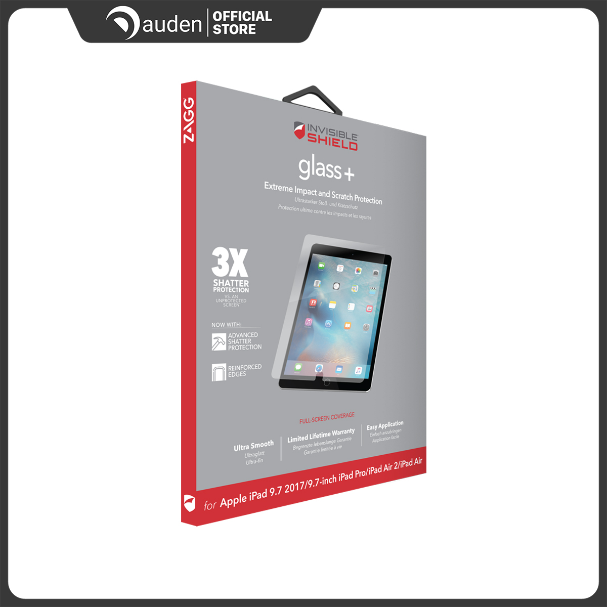 Miếng dán màn hình Invisible  Shield iPad Air/Air2/Pro9.7icnh - Dâu Đen Store