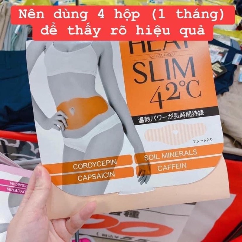 [Nhập RAISINGSTAR18, giảm 30k cho đơn 99k]Dán mỡ giảm mỡ bụng Heat Slim 42C
