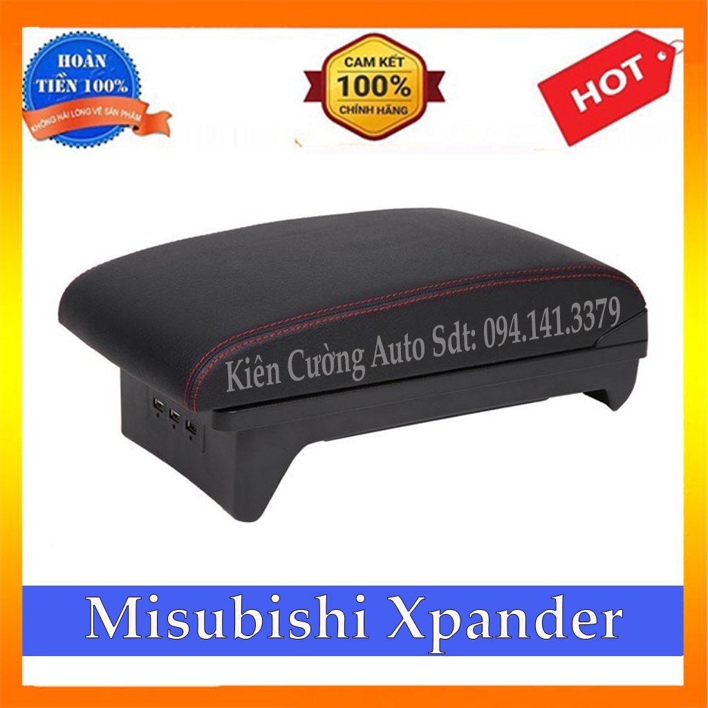 Hộp tỳ tay Mitsubishi Xpander cao cấp tích hợp 7 cổng sạc USB - Bảo hành 12 tháng