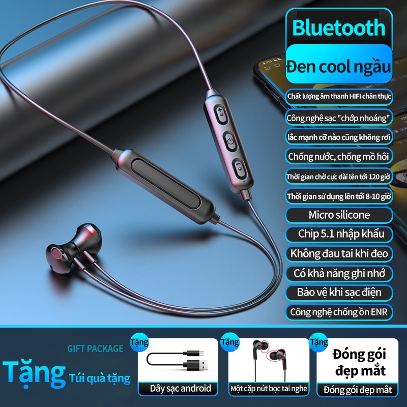 Tai nghe bluetooth không dây có micro Thời gian chờ cực dài lên tới 120 giờ,Gọi chống ồn Chất lượng âm thanh HIFI chân thực,Sạc siêu nhanh