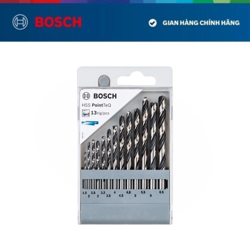 Bộ mũi khoan Bosch HSS PointTeQ chống ăn mòn