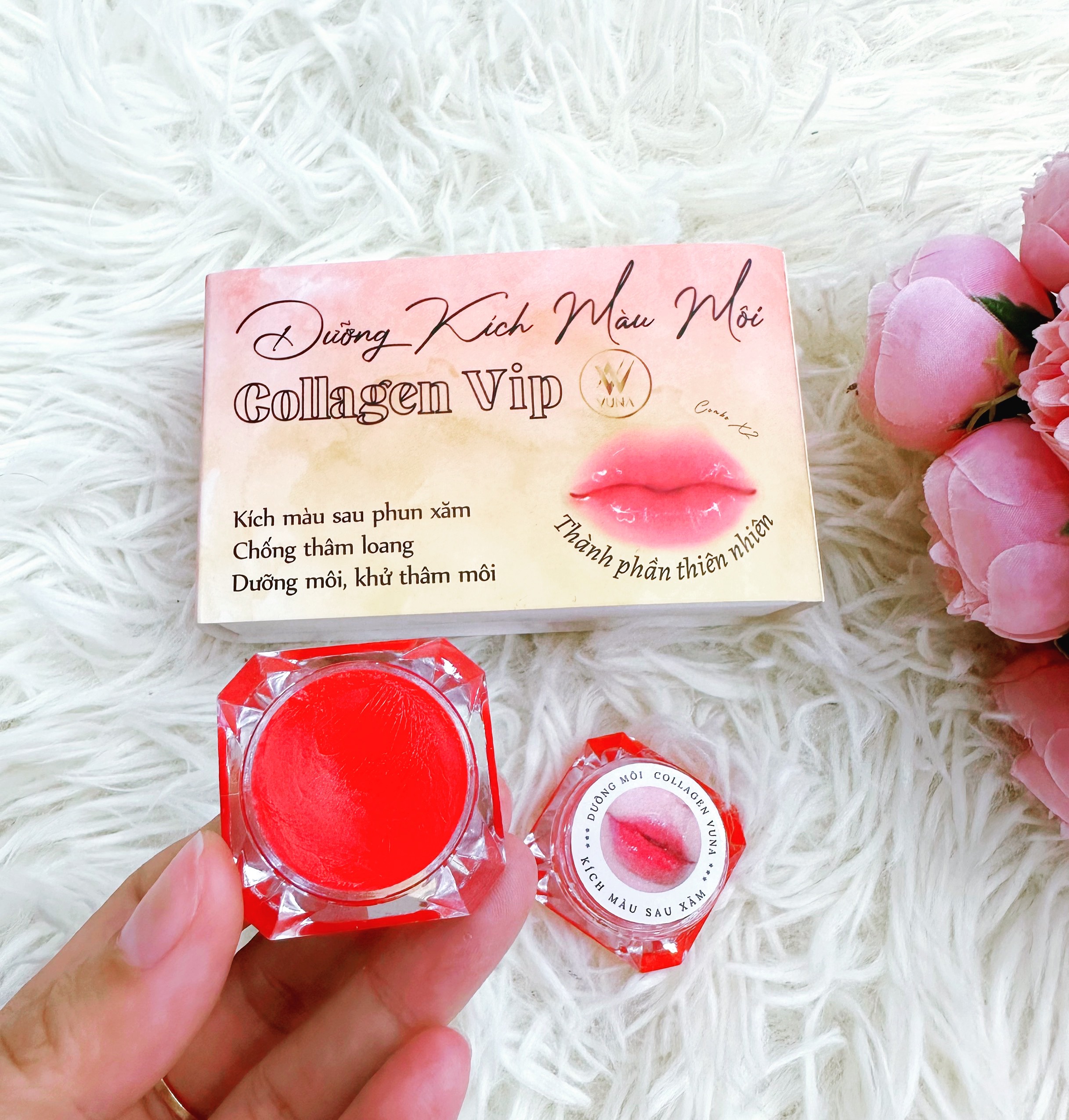 Son Dưỡng Môi Collagen Kích Màu Sau Xăm-Đỏ Cam - Dưỡng Môi Siêu Mềm Mượt - Khử Thâm Môi - Giúp Môi Hồng Tự Nhiên - Mẫu Mới Nhất