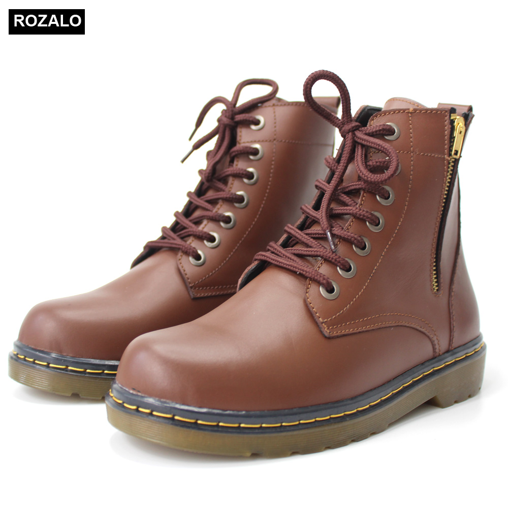 Giày boot nam da bò đế kếp Rozalo R7900