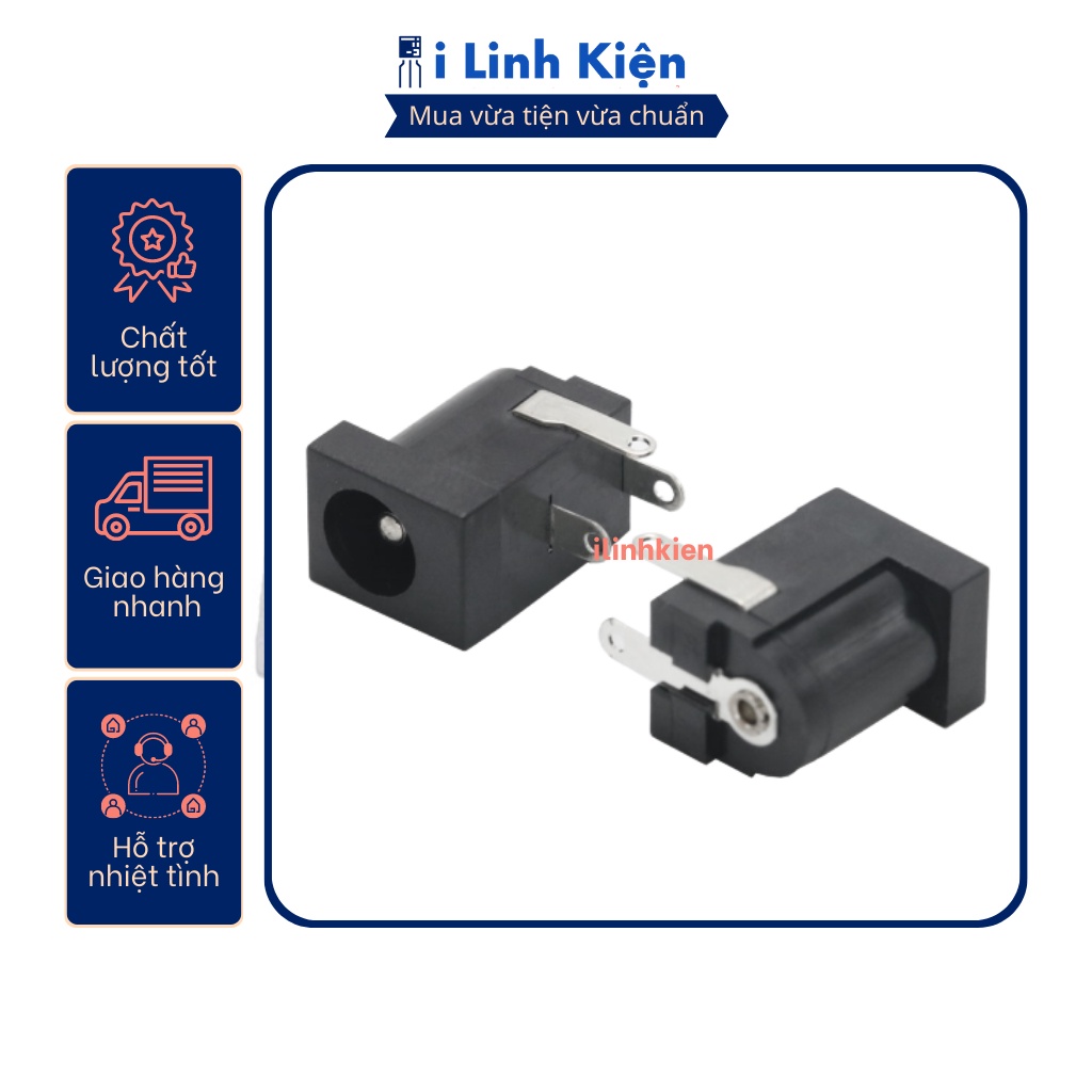 Jack nguồn DC cái 5.5x2.1mm loại tốt