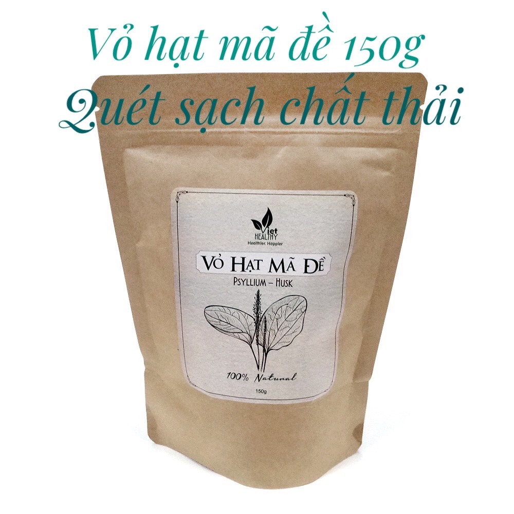 Vỏ hạt mã đề 150g, hỗ trợ thải độc đường tiêu hóa