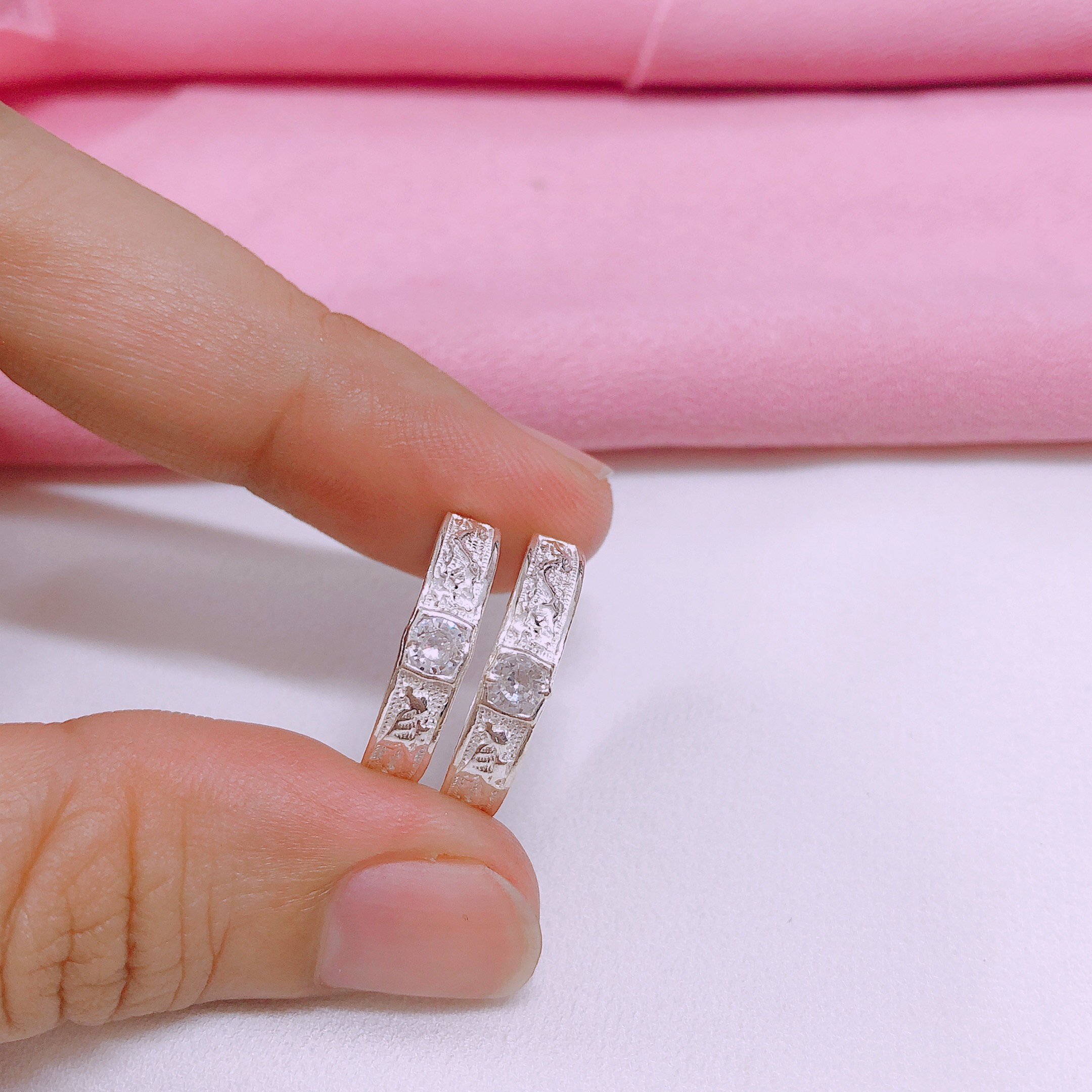 Nhẫn Đôi Bạc Thật JQN Nhẫn Cặp D05