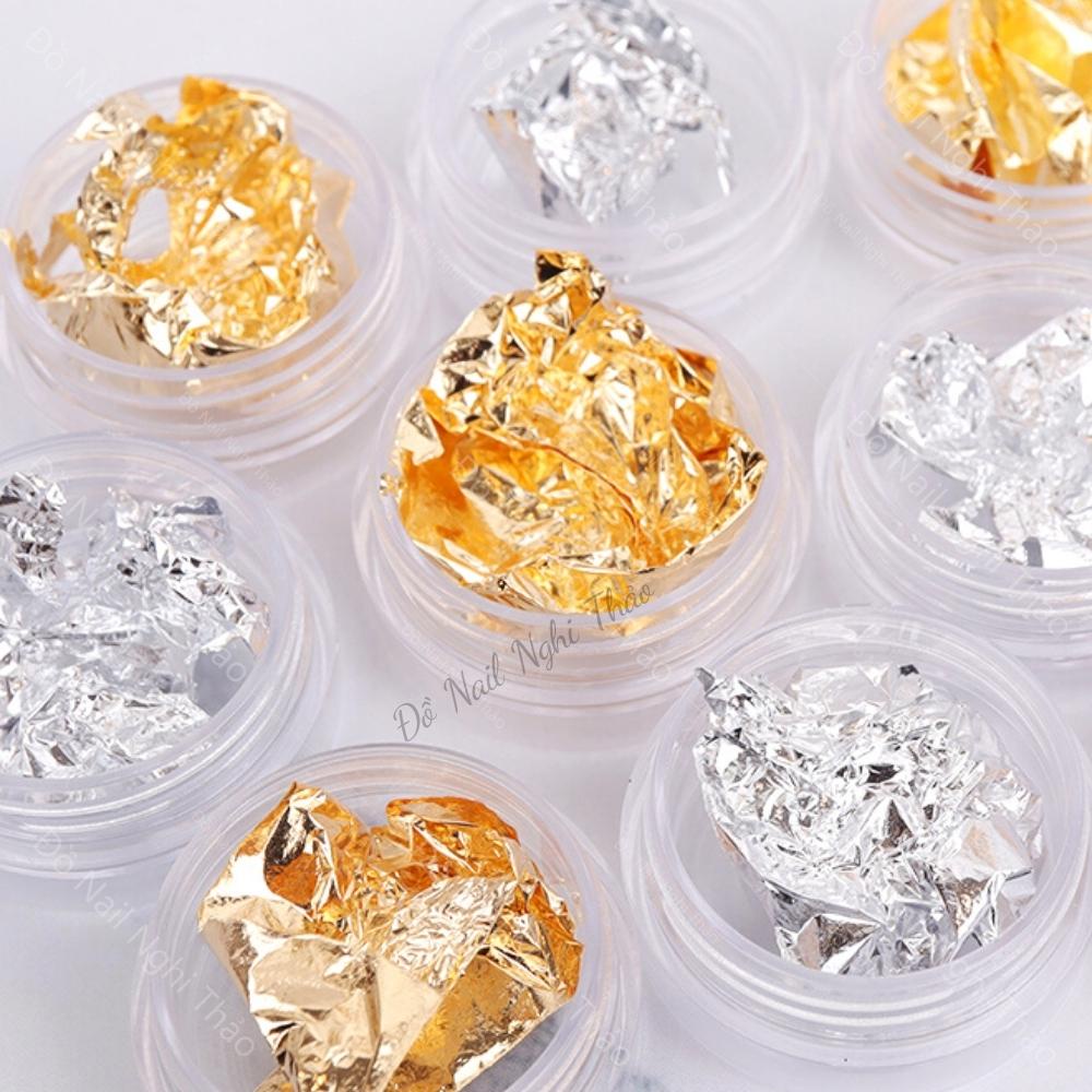 Giấy nhún nail vàng bạc