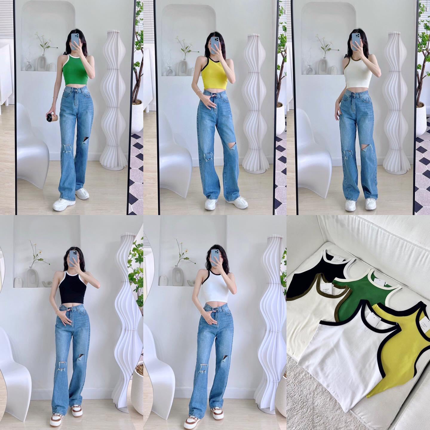 💥Áo Croptop BA LỖ PHỐI VIỀN Basic Trơn💥 Nữ Thun Gân Kiểu Ôm Body💥Nhiều màu sắc kiểu dáng thể thao trẻ trung năng động💥💥💥