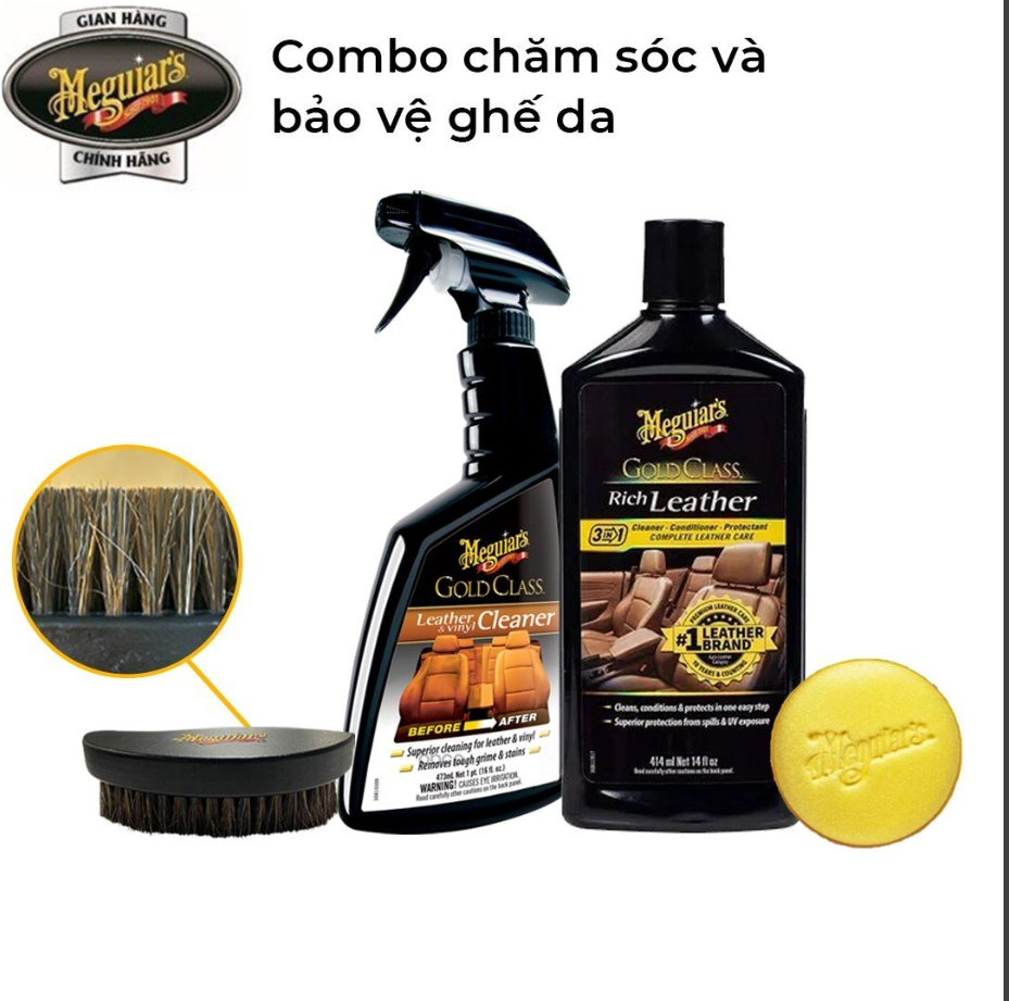 Meguiar's Combo G17916 & G18516 chăm sóc và bảo vệ da ô tô (4 sản phẩm) - G20109