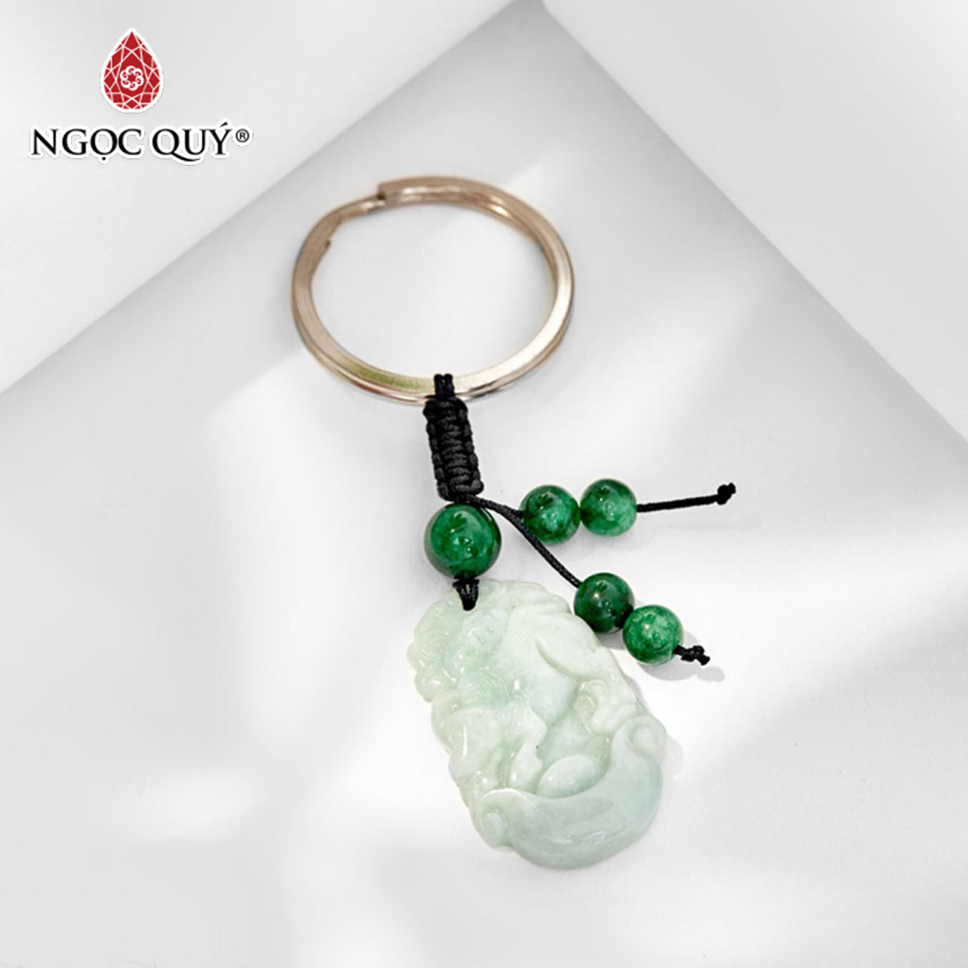 [HCM]Móc Khóa Đá Cẩm Thạch Phỉ Thúy - Ngọc Quý Gemstones