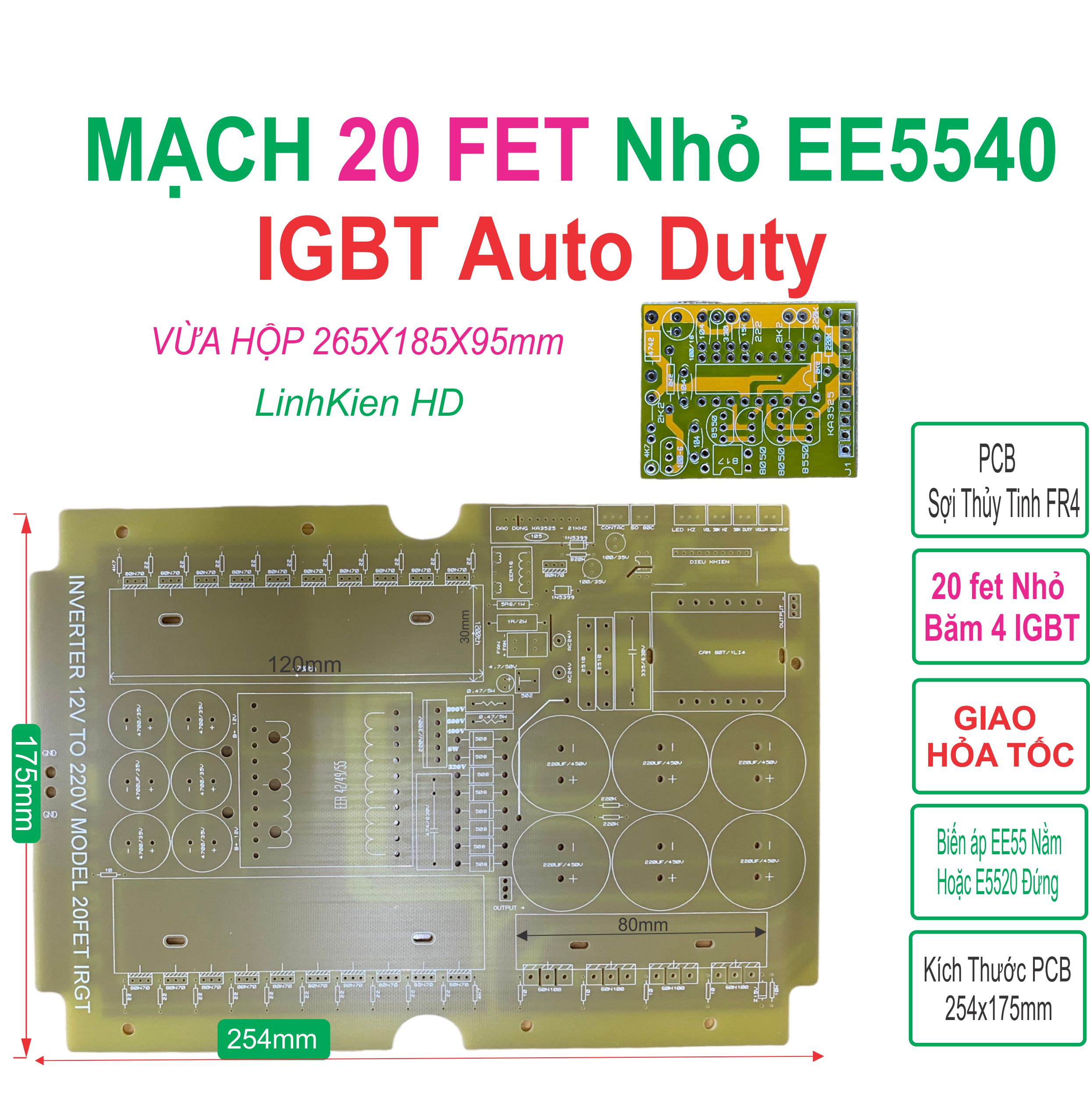 Pcb bo mạch kích điện 20 fet cách li băm igbt auto duty