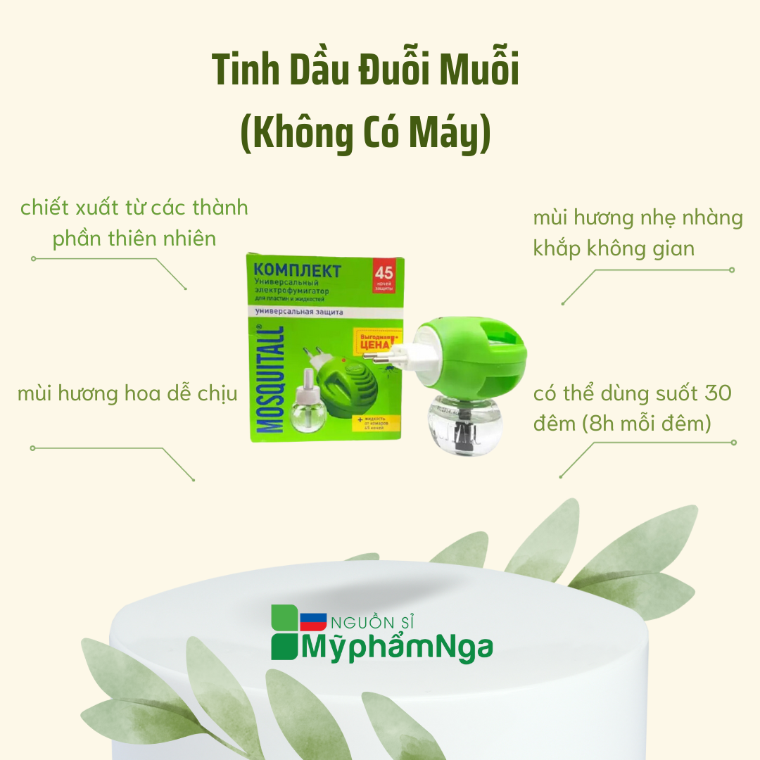 Tinh dầu đuỗi muỗi (không có máy)