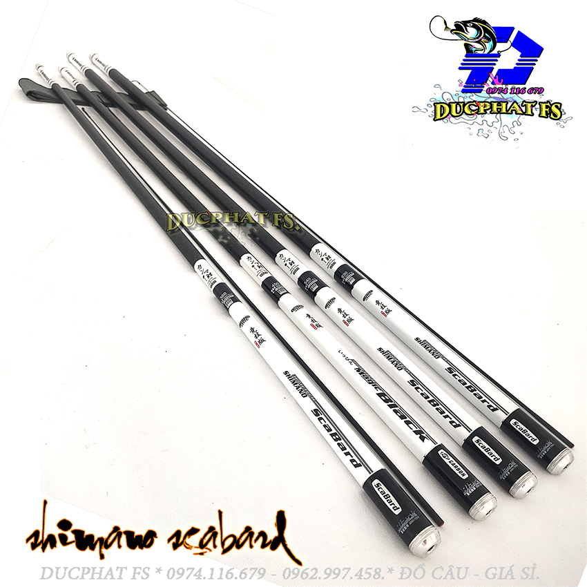 Cần câu đơn SCABARD , MAGIC BLACK. Cần câu đài 6h (tặng đọt phụ cao cấp)!