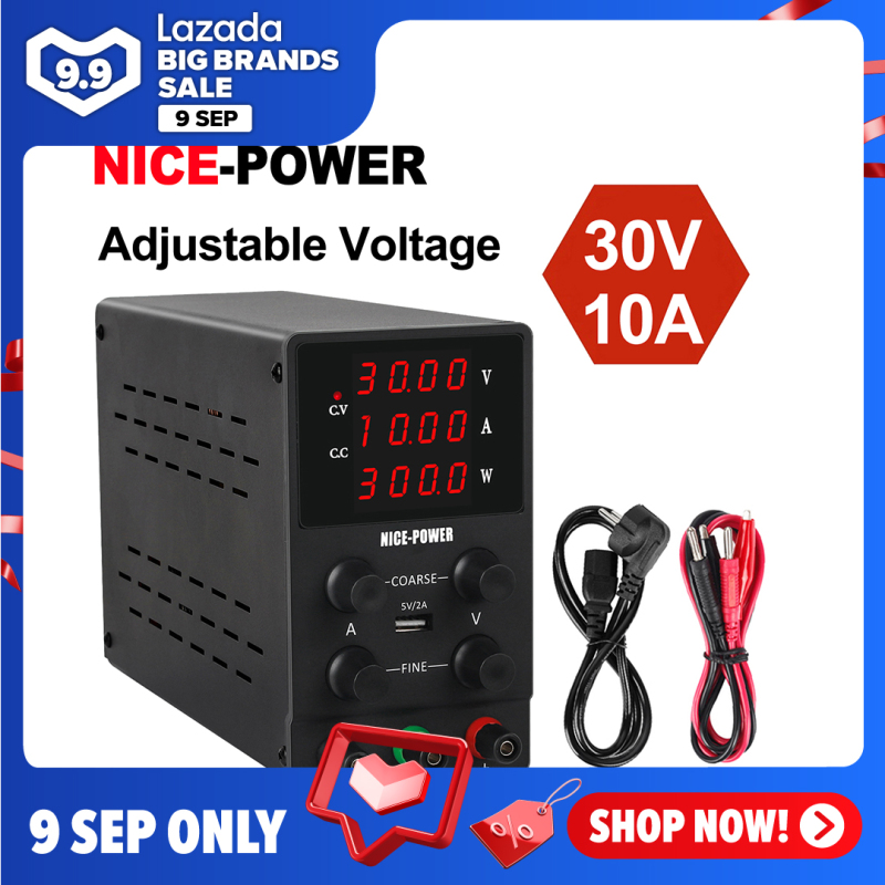 Bảng giá Nice Power - 0-30V 0-10A Adjustable Switch Lab DC Power Supply, 4 Digital and Power(W) Display,Suitable for Electronic Parts Maintenance, Laboratory, Electroplating Phong Vũ