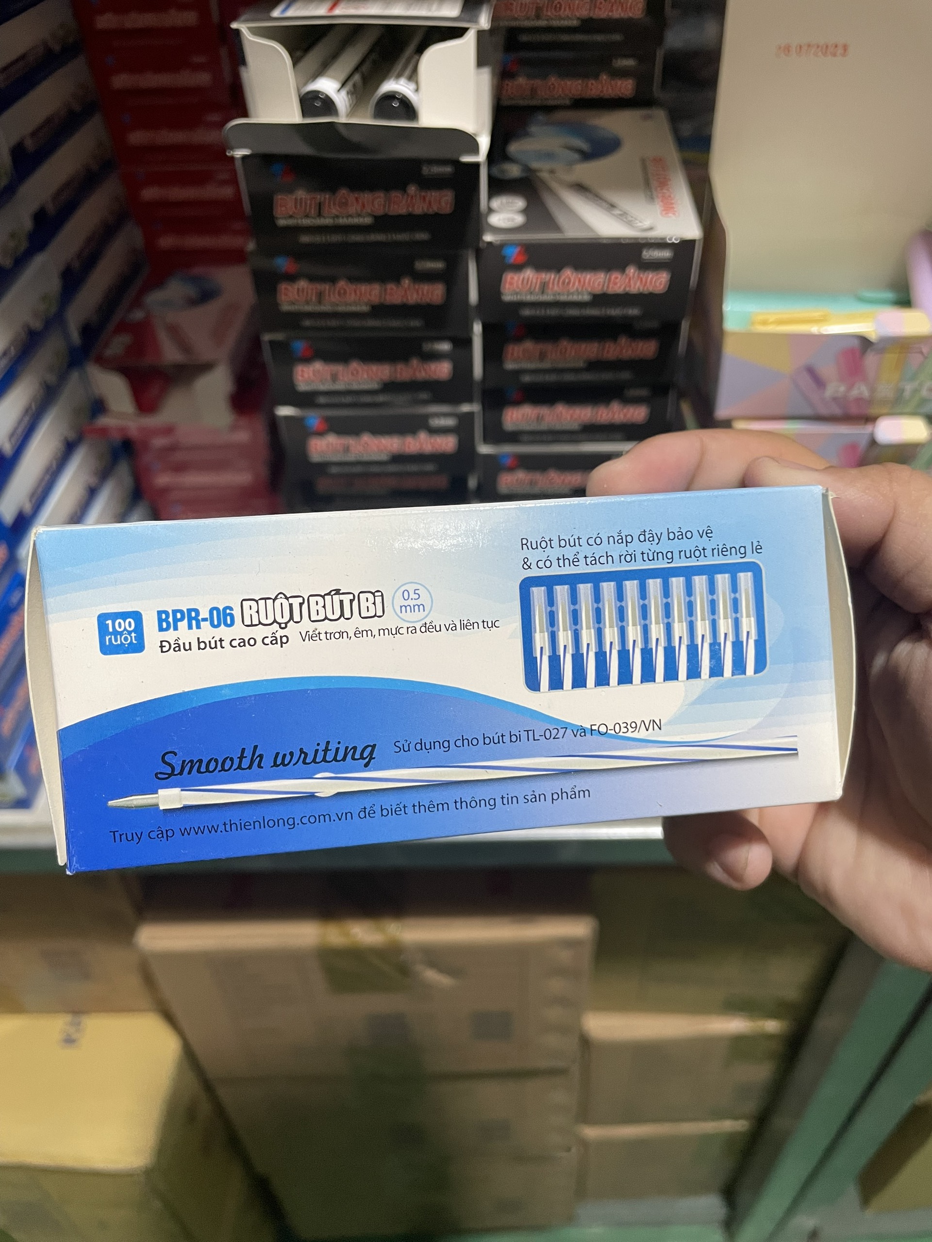 Combo 10 Ống Ruột Bút Bi Thiên Long Officemate Mực Xanh