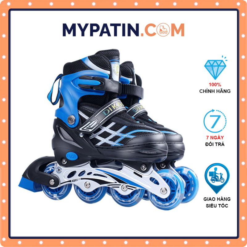 Mua Giày trượt Patin Dikashi roller skates  Đủ size trẻ em người lớn, giầy trượt bánh cao su phát sáng,điều chỉnh size Dikashi 001