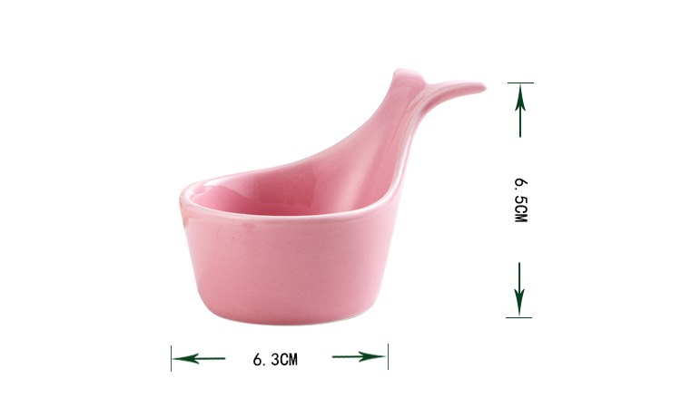 Bát sứ ăn dặm - Chén sứ ăn dặm - Chén đựng nước chấm hình đuôi cá 50ml