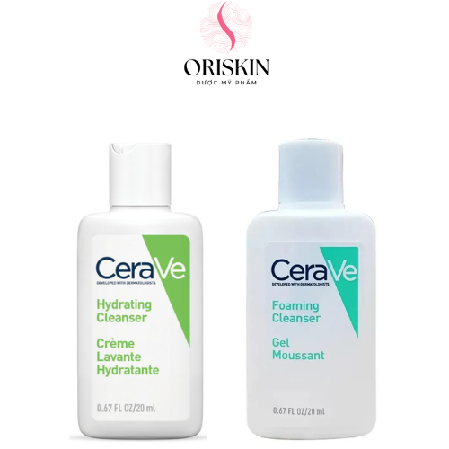 Minisize CeraVe - Sữa Rửa Mặt Giúp Dưỡng Ẩm Và Làm Sạch Hydrating Cleanser/Foaming Cleanser 20Ml