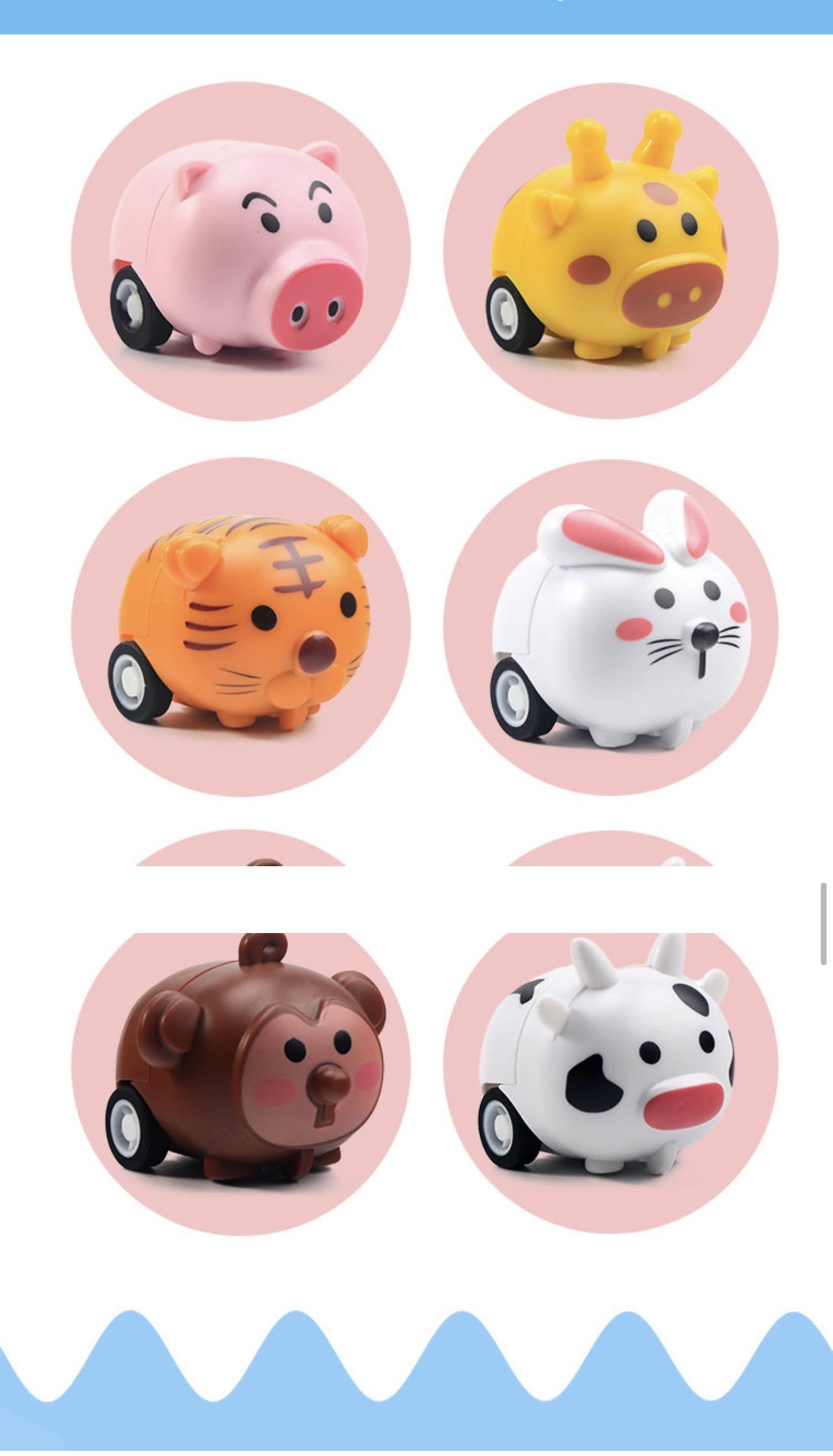 Đồ chơi con vật mini chạy đà-thú chạy cót mini