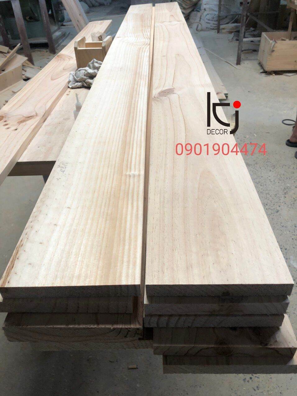 [KID002] - THANH GỖ THÔNG DÀI 120x19.5x2CM LÁNG MỊN 4 MẶT