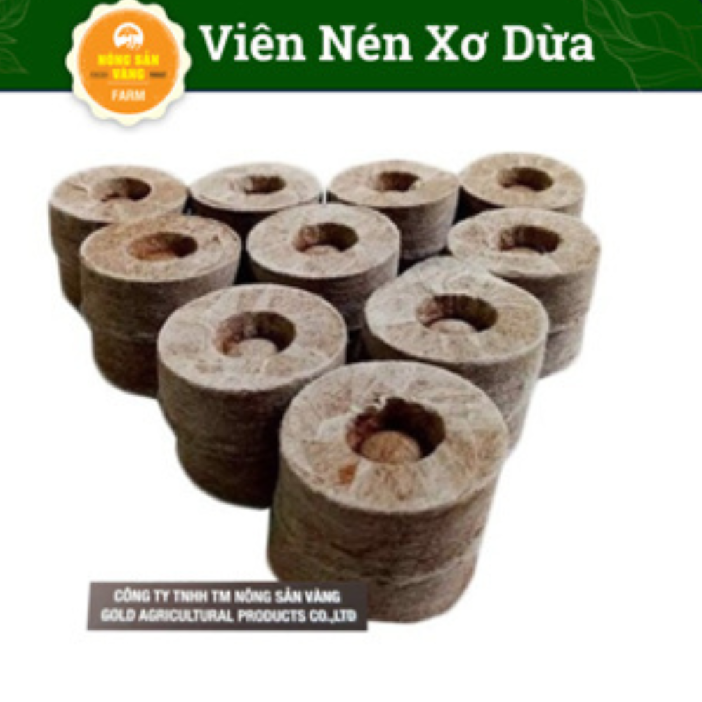 Combo viên nén xơ dừa - viên nén ươm hạt - nông sản vàng