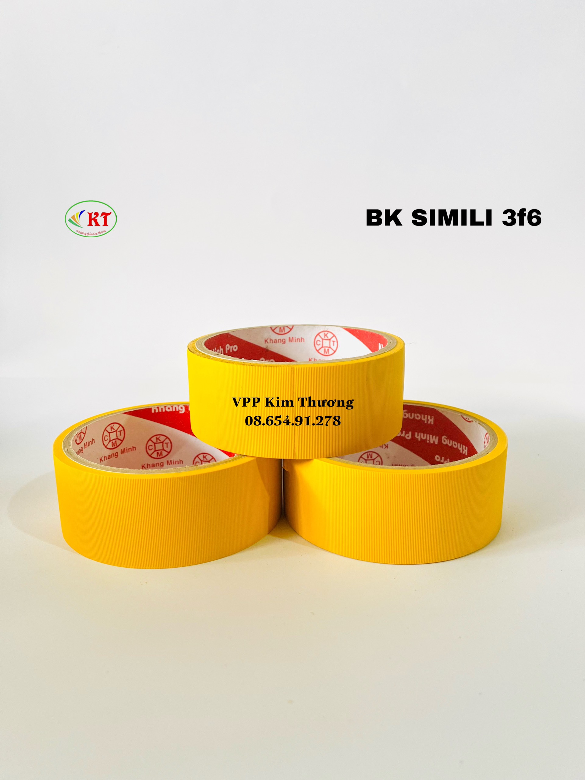 Băng keo simili dán gáy 3F6 (xanh dương, xanh lá, đỏ, vàng)