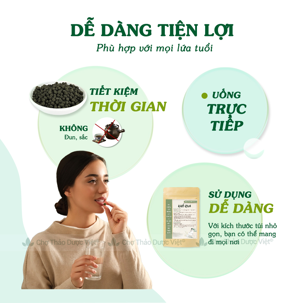 Khổ Qua Hoàn Thô (Mướp Đắng) Nguyên Chất 300g