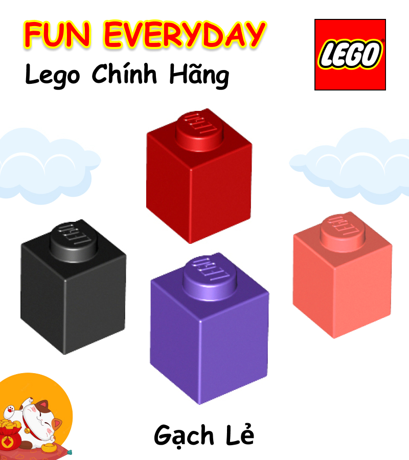 Gạch lẻ LEGO 3005 Brick 1 x 1 [Chính hãng]