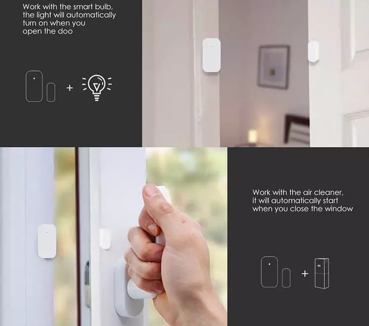 Cảm biến phát hiện đóng/mở cửa Tuya Zigbee