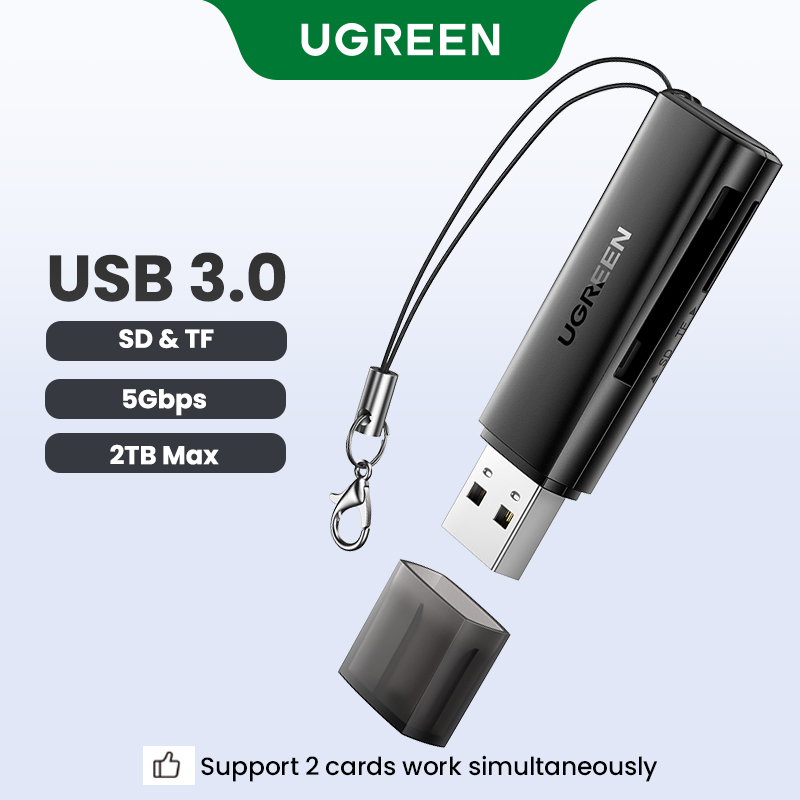 UGREEN Card Reader USB 3.0 2.0 to SD Micro SD TF Memory Card Adapter for laptop Accessories Multi Smart Cardreader Card Reader Model:60722