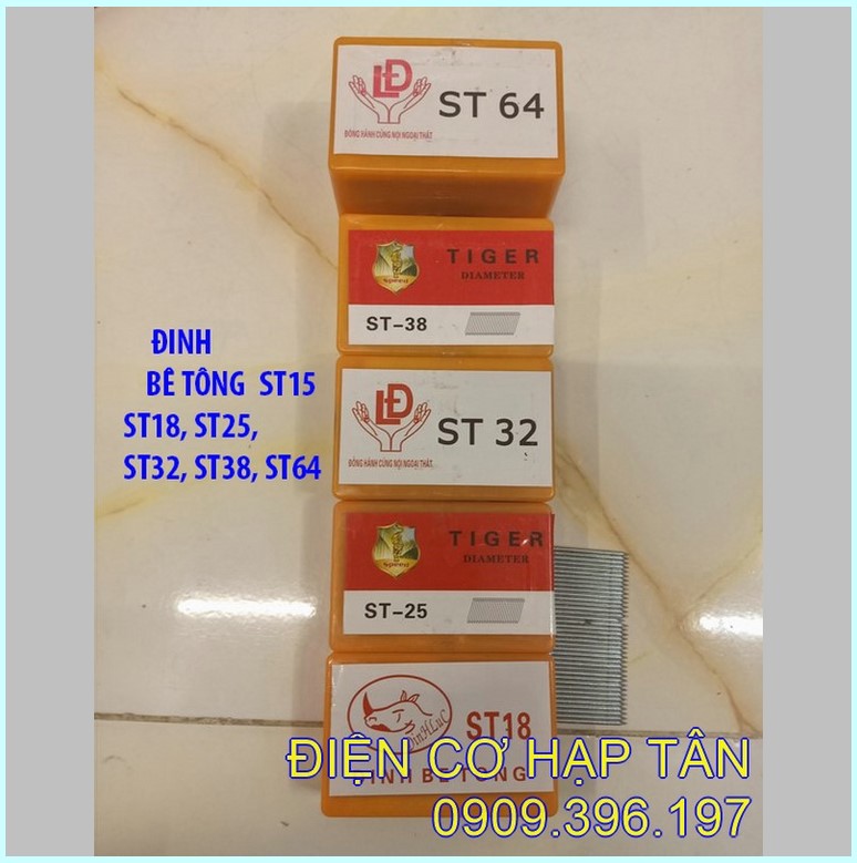 Đinh bê tông st15, st18, st25, st32 , st38, st45, st50, st64