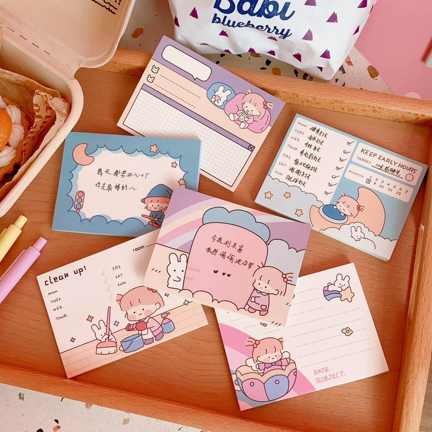 [Có sẵn] Giấy note - sticky note màu pastel xinh xắn